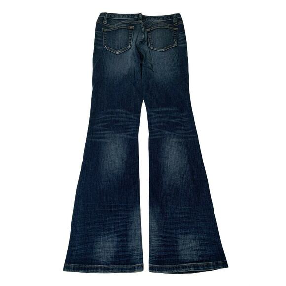 Banana Republic Women's Straight Leg Jeans Size 4 Blue Low Rise Stretch Bootcut - Picture 2 of 10